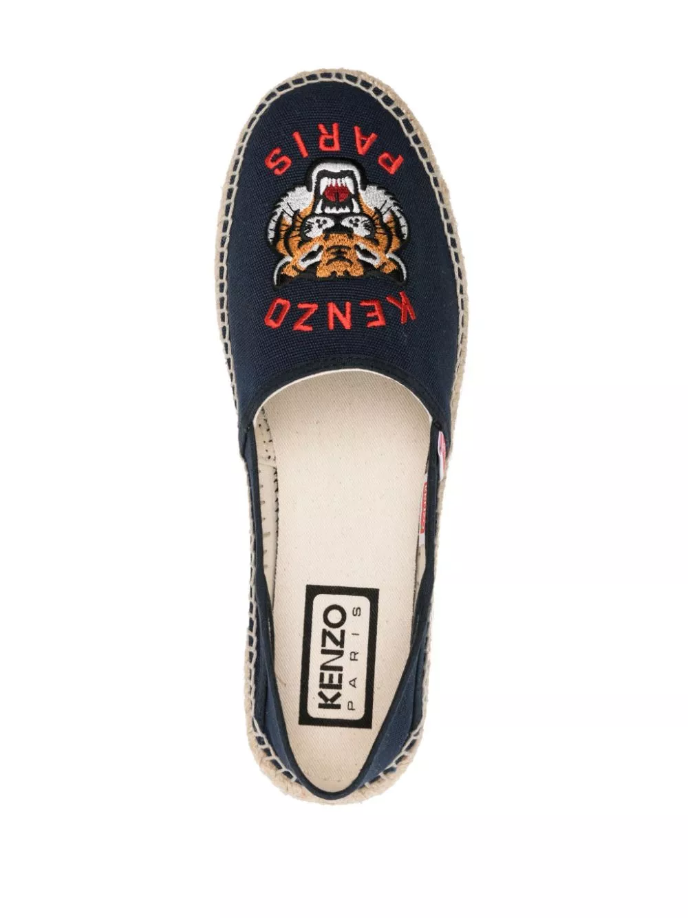 Affordable Kenzo tiger embroidered cotton espadrilles Men 0113